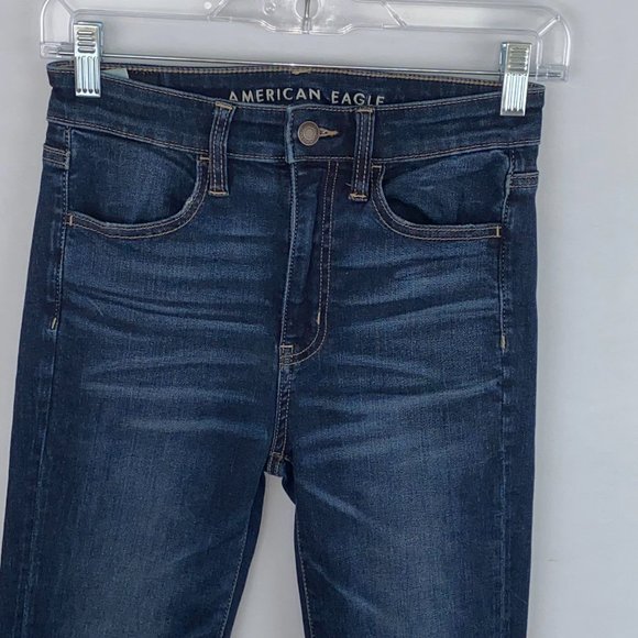 American Eagle Super HR Jegging Crop Jeans 2 - Picture 2 of 13